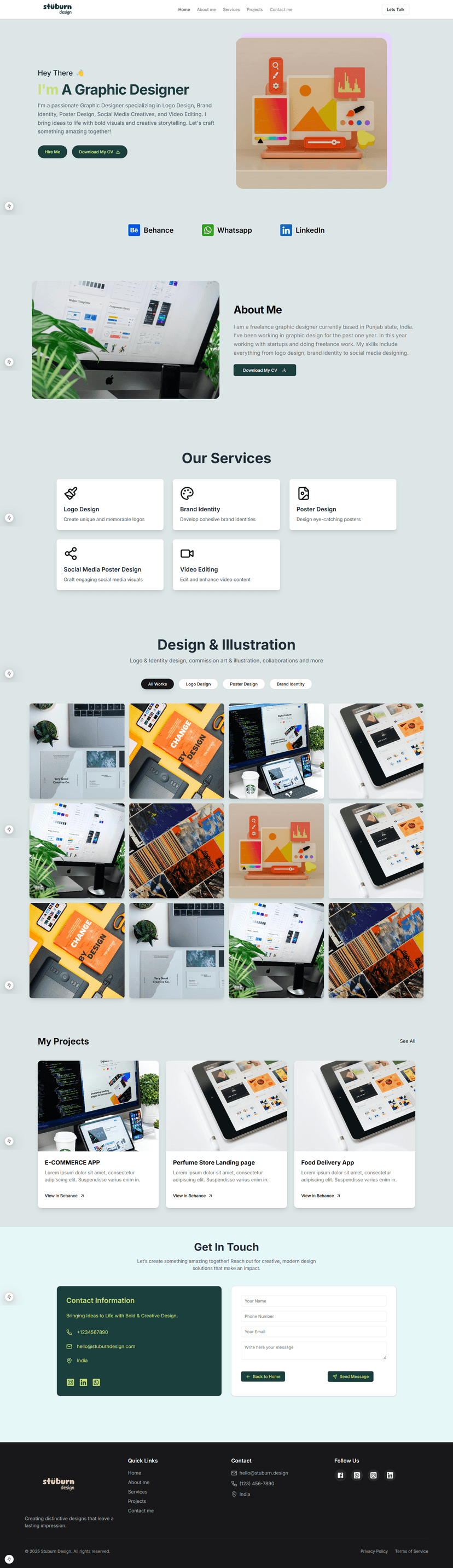 Graphic design Portfolio website